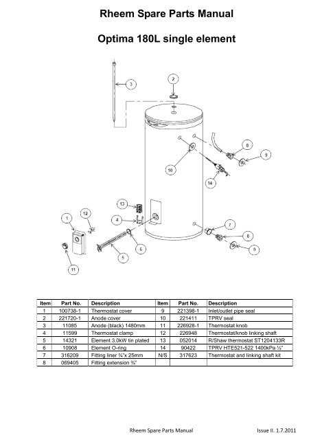 rheem rtex 13 parts diagram