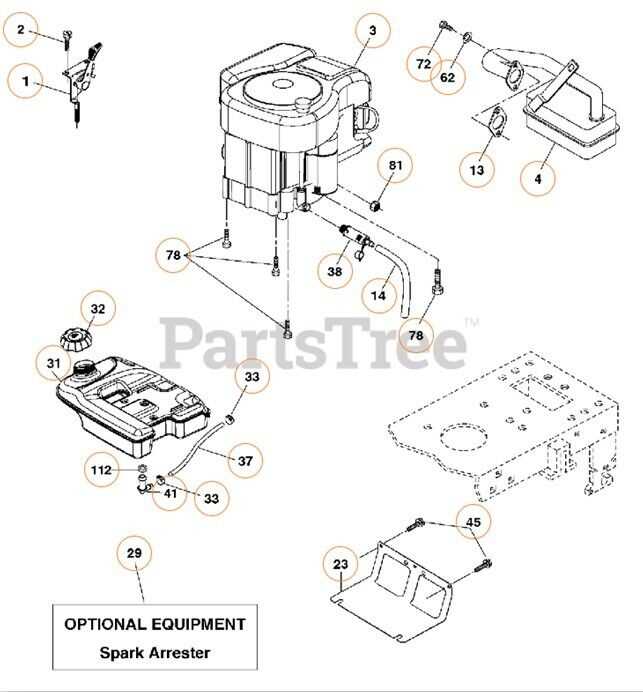 riding lawn mower engine parts diagram