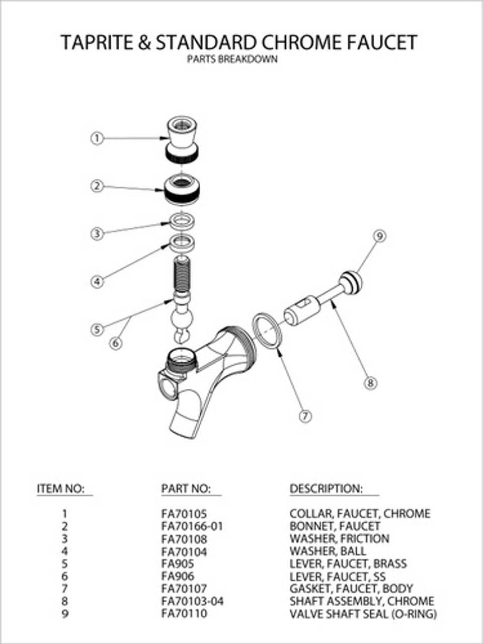 rohl faucet parts diagram