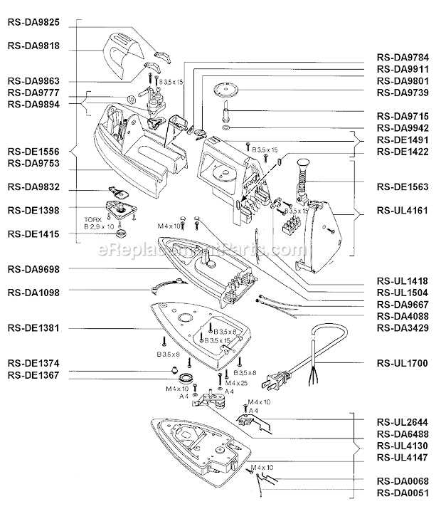 rowenta dw9280 parts diagram