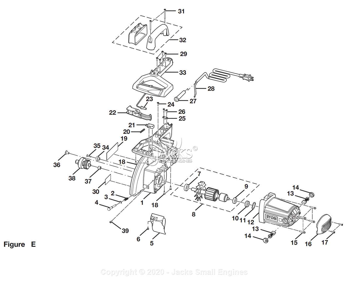 ryobi chainsaw parts diagram