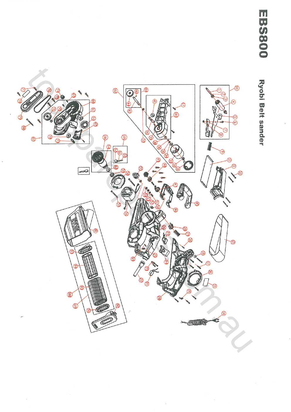 ryobi orbital sander parts diagram