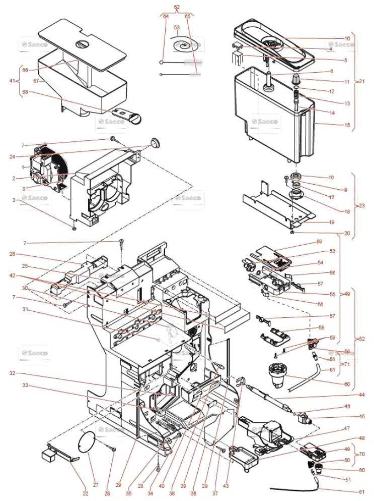 saeco xelsis parts diagram