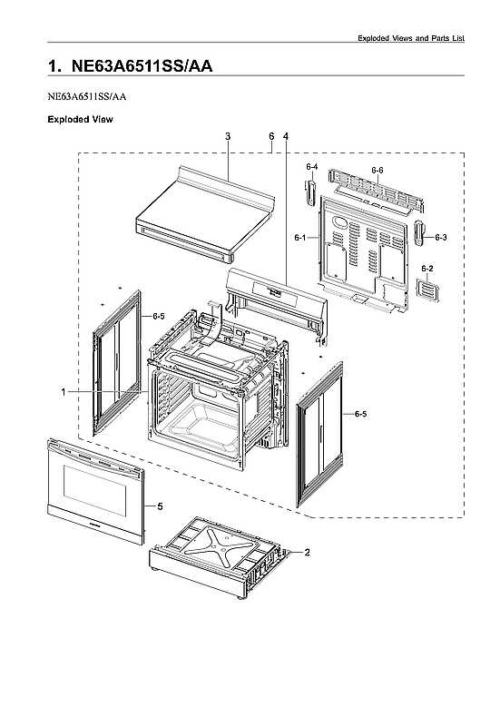 samsung ne63a6511ss parts diagram