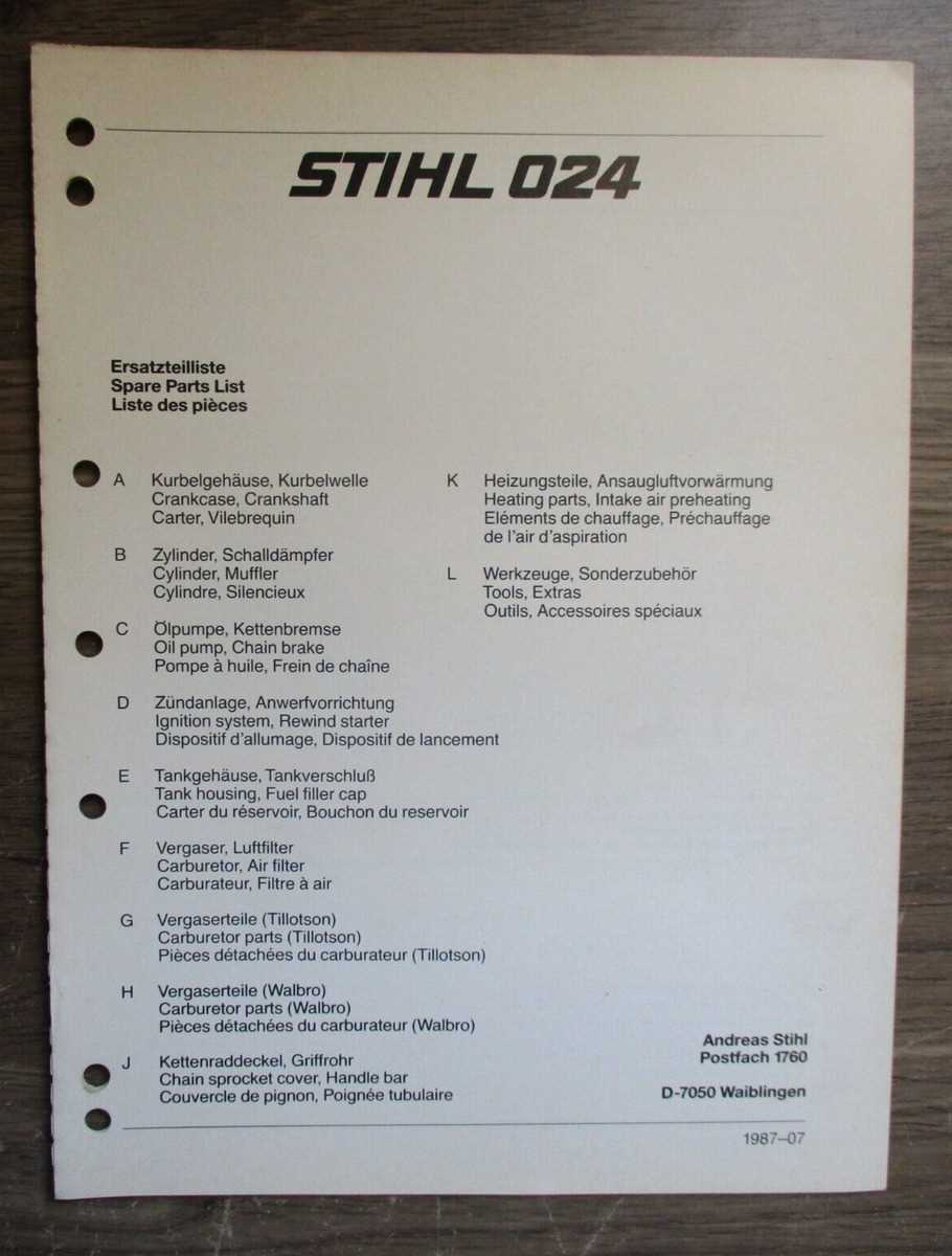 schematic stihl 028 wood boss parts diagram