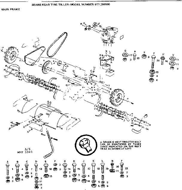 sears tiller parts diagram