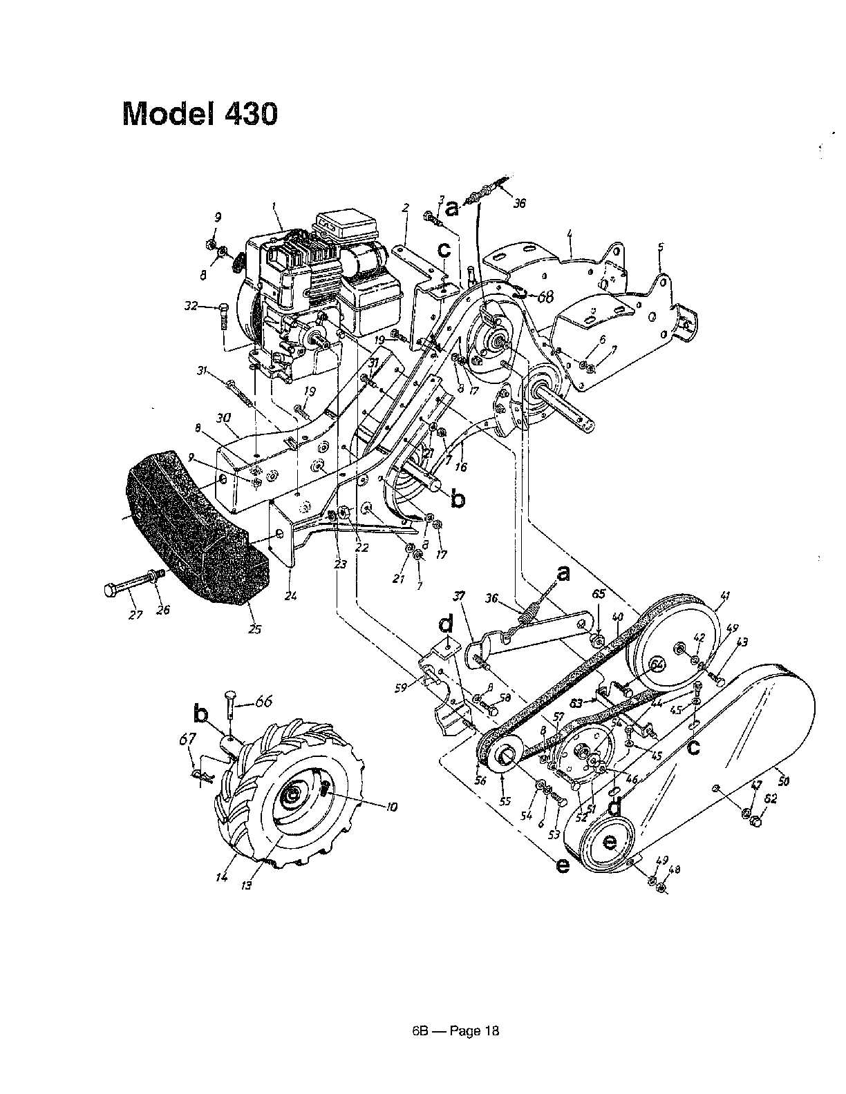 sears tiller parts diagram