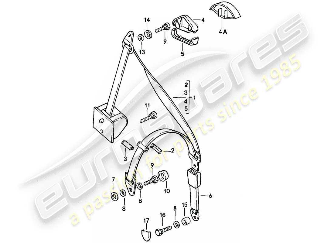 seat belt parts diagram