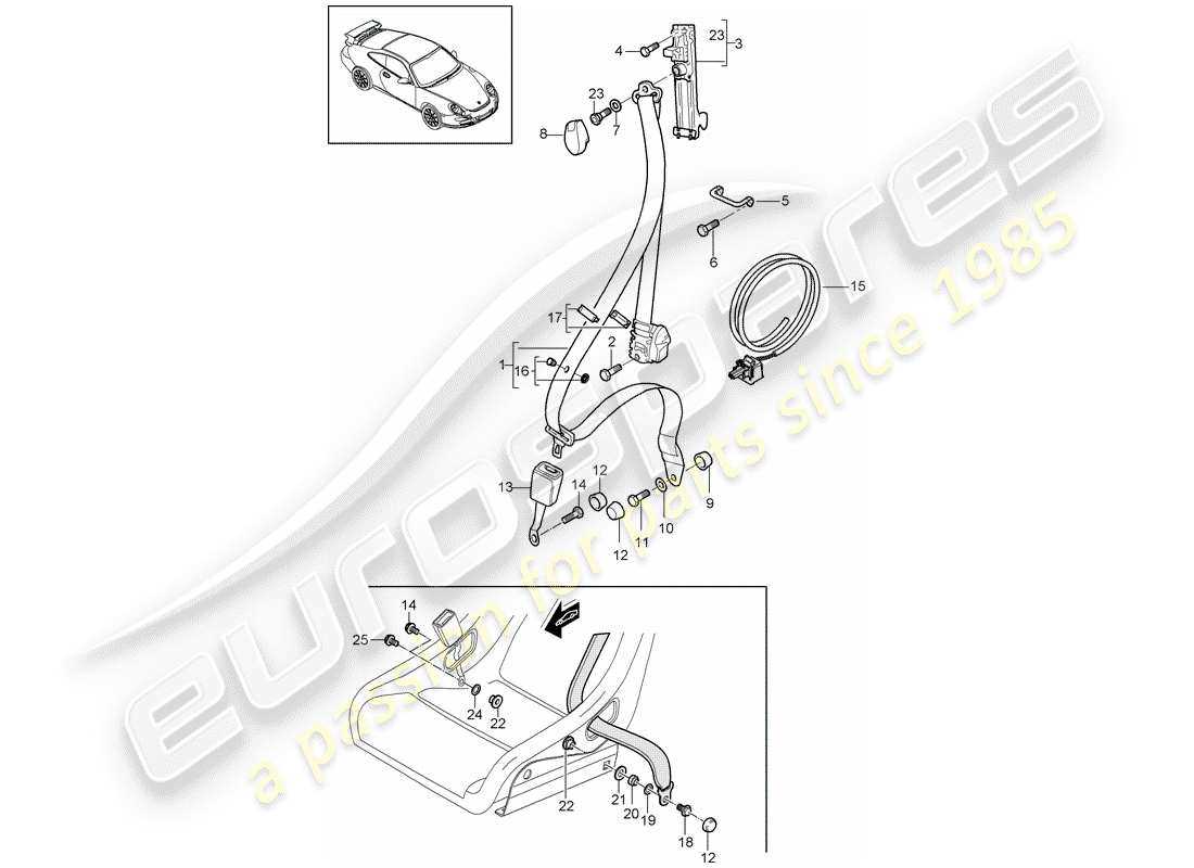 seat belt parts diagram