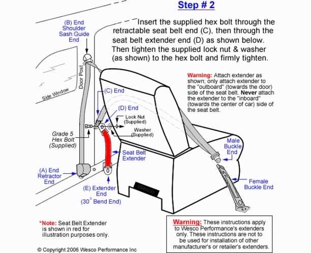 seat belt parts diagram