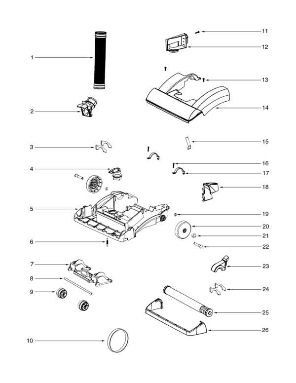 shark navigator vacuum parts diagram