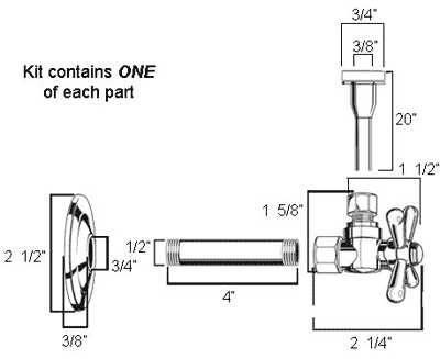 shut off valve parts diagram