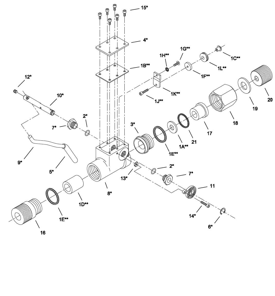 shut off valve parts diagram