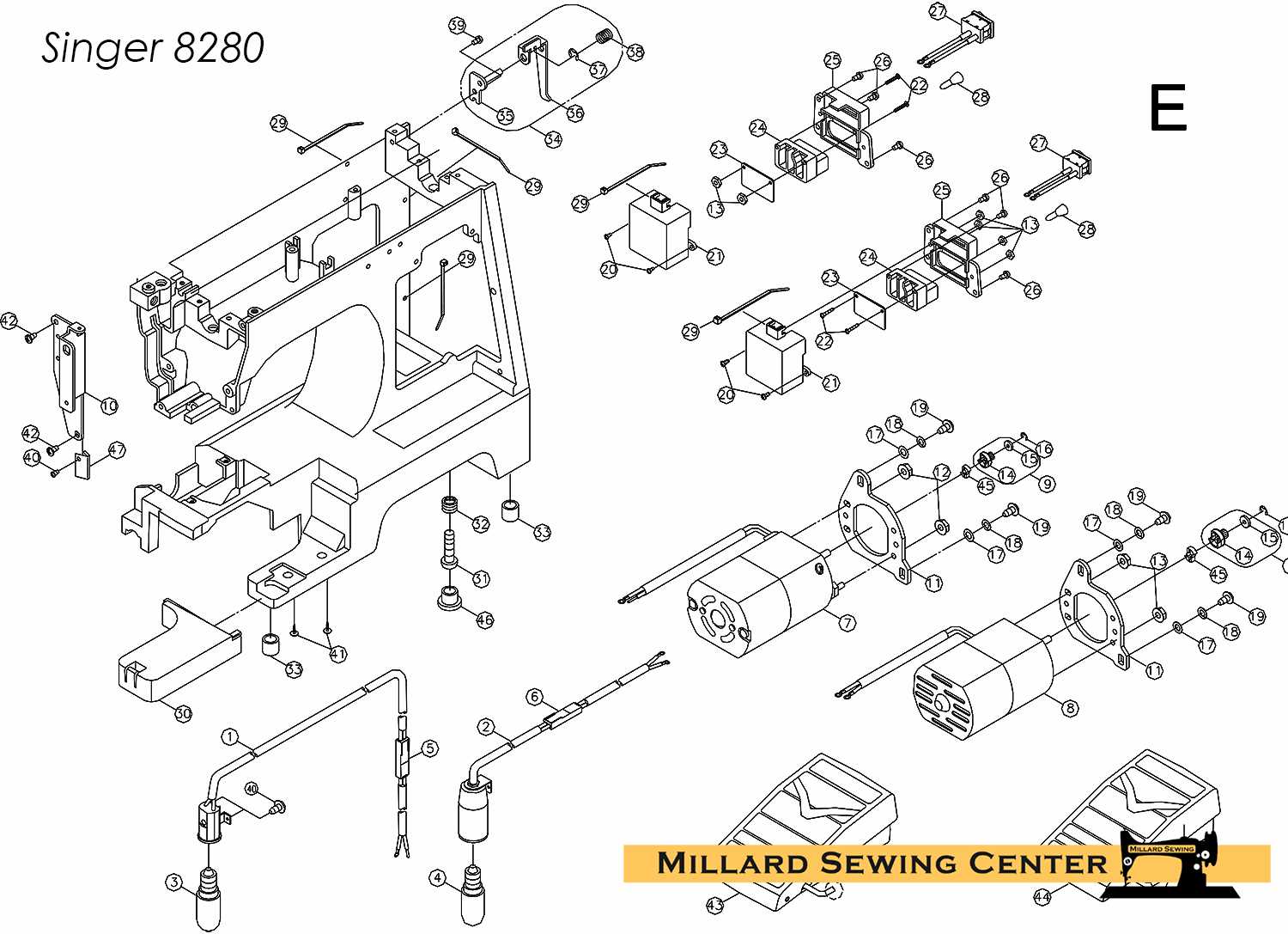 singer 8280 parts diagram