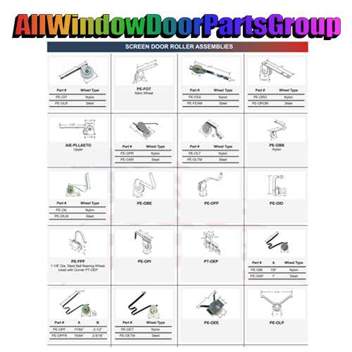 sliding door parts diagram