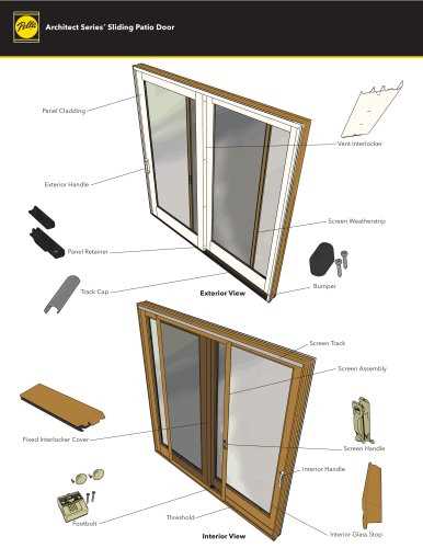 sliding door parts diagram