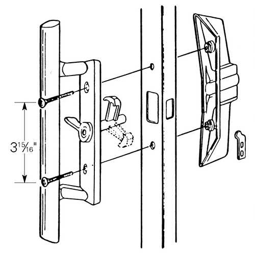 sliding glass patio door parts diagram