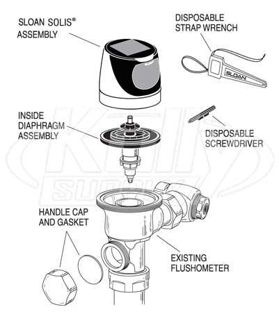 sloan valve parts diagram