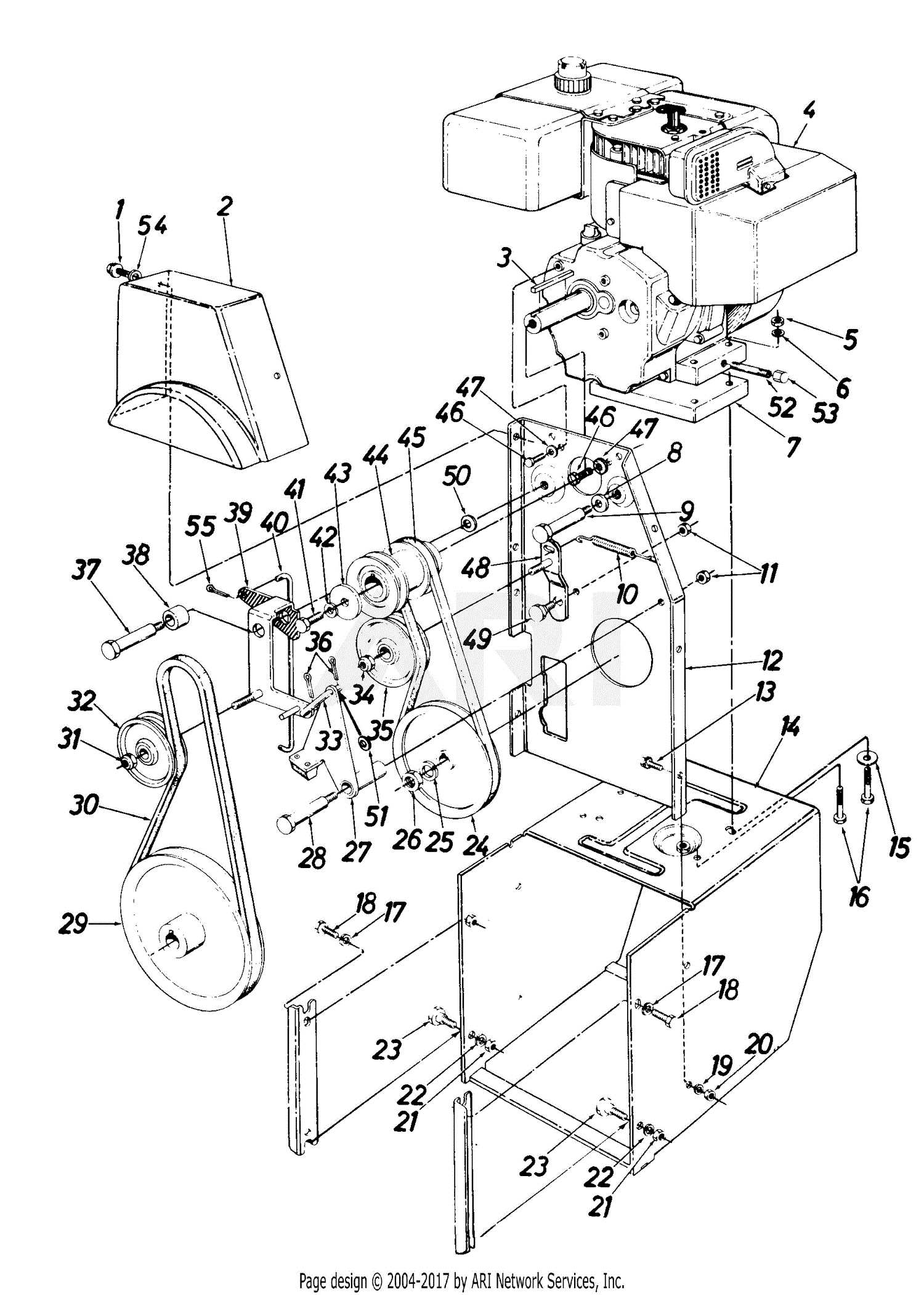 snow king snowblower parts diagram