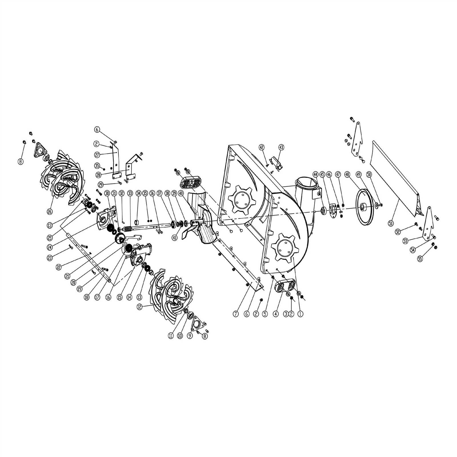 snowblower parts diagram