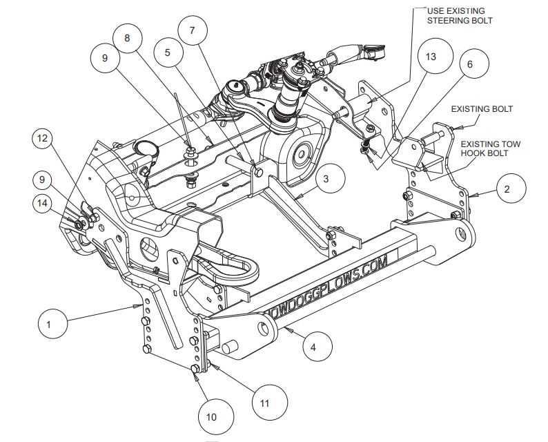 snowdogg plow parts diagram