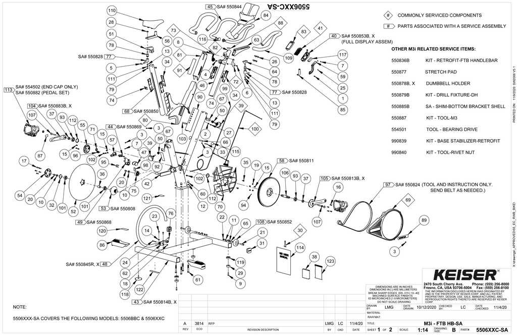 spin bike parts diagram