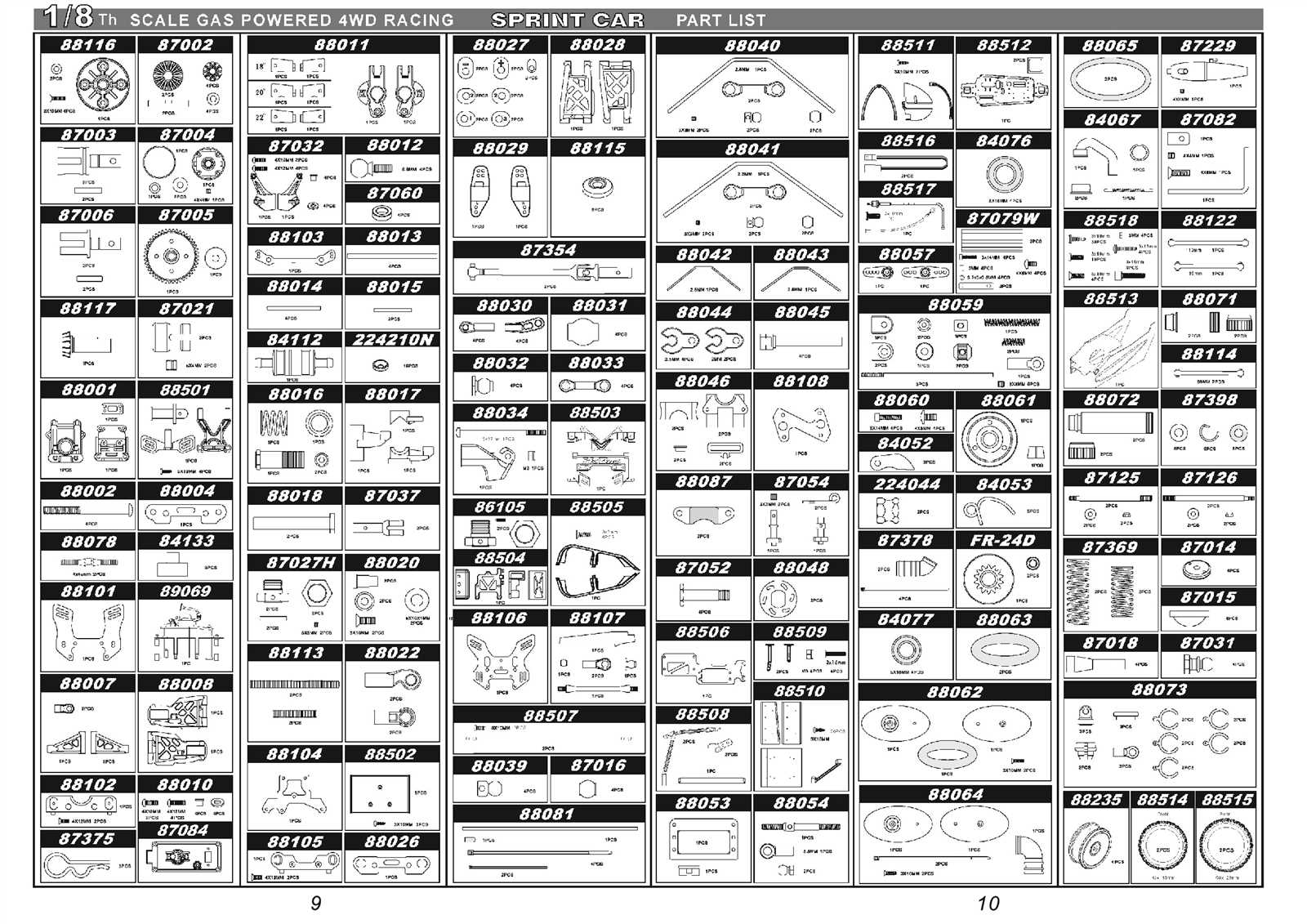 sprint car parts diagram