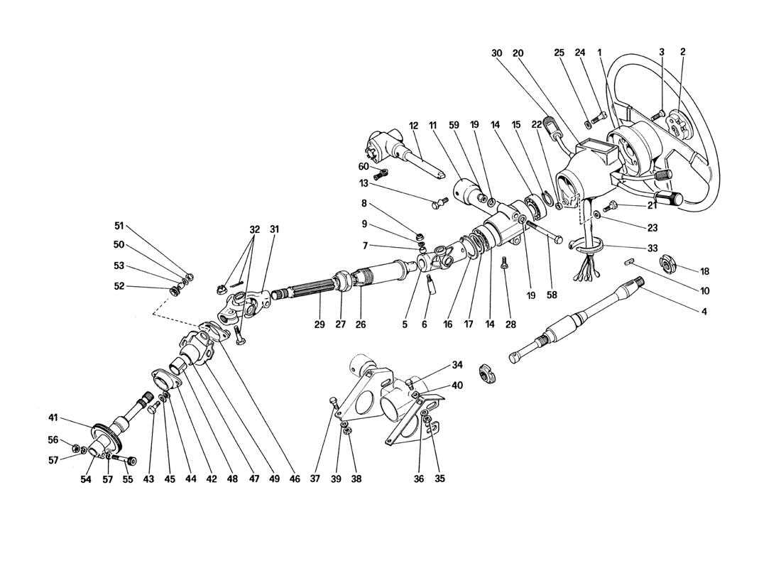 steering column parts diagram