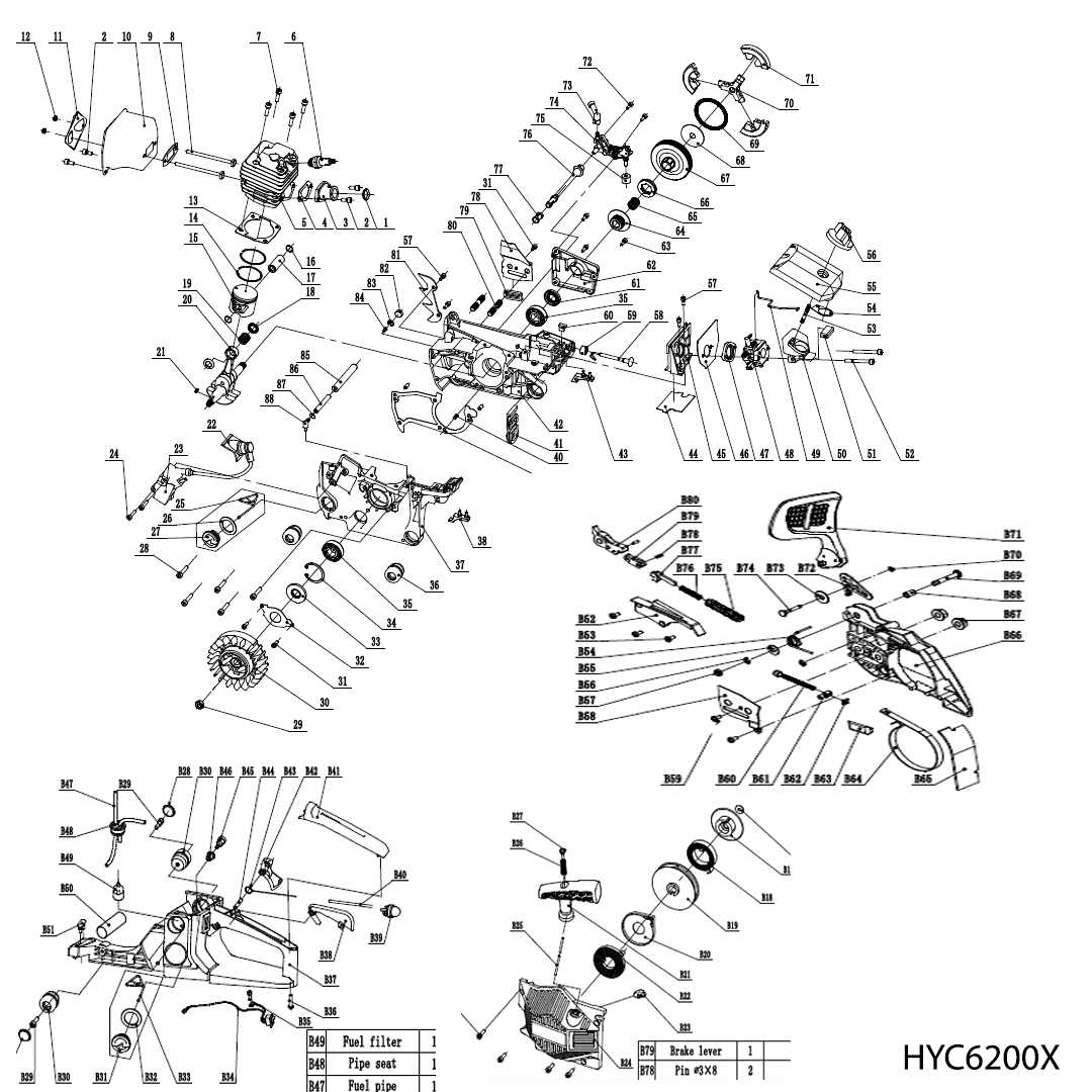 stihl 025 chainsaw parts diagram