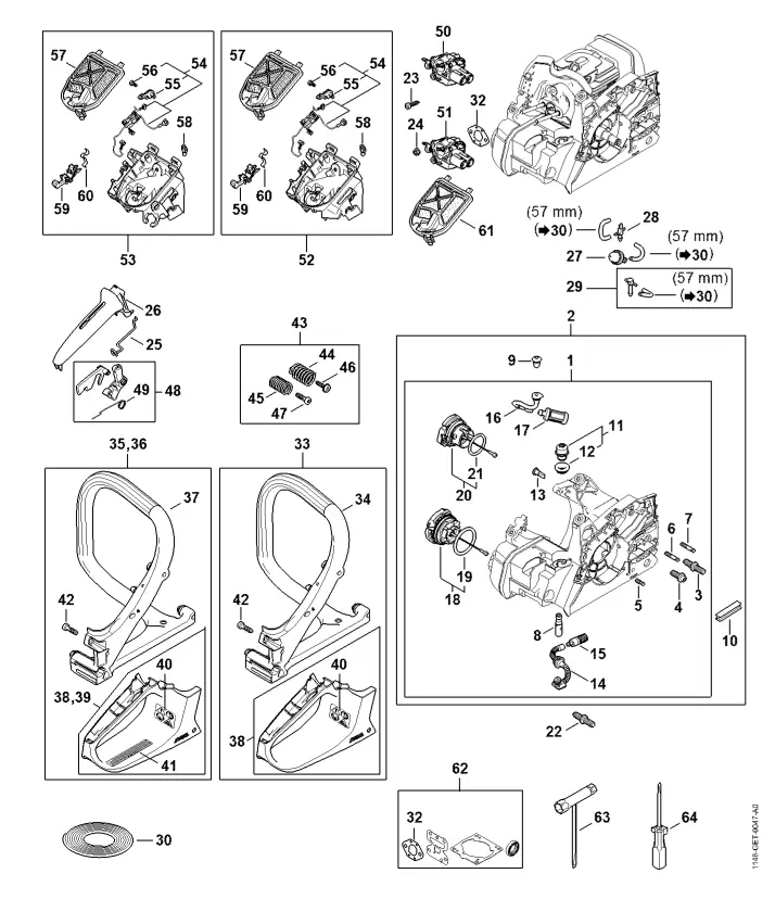 stihl 032 av parts diagram