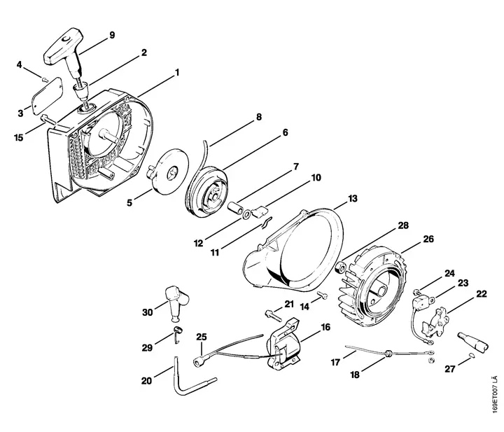 stihl 032av chainsaw parts diagram