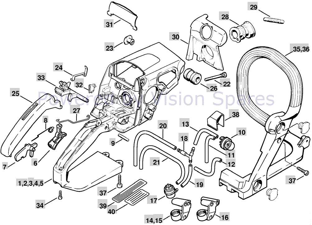 stihl chainsaw ms250 parts diagram