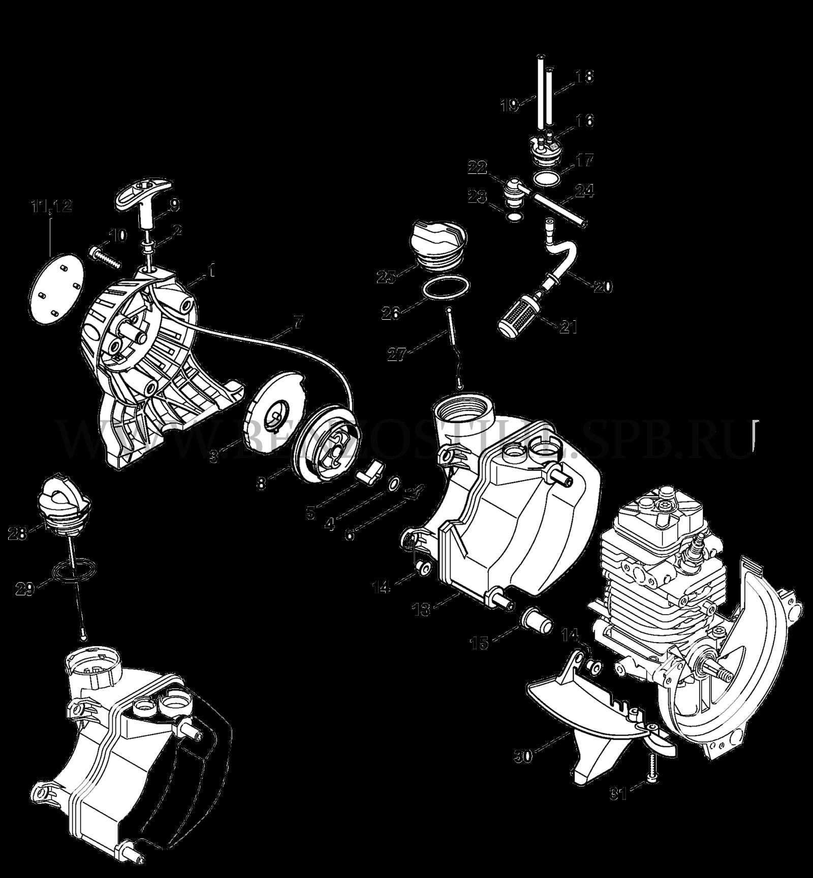 stihl fs110r parts diagram