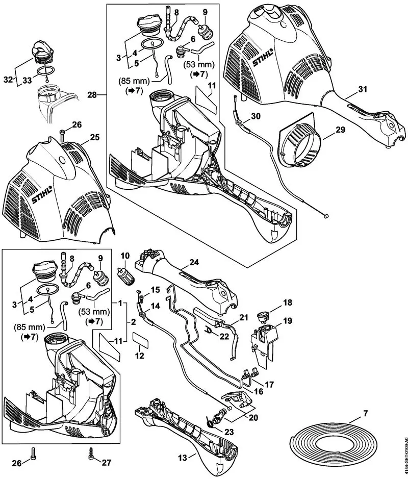 stihl fs56rc parts diagram