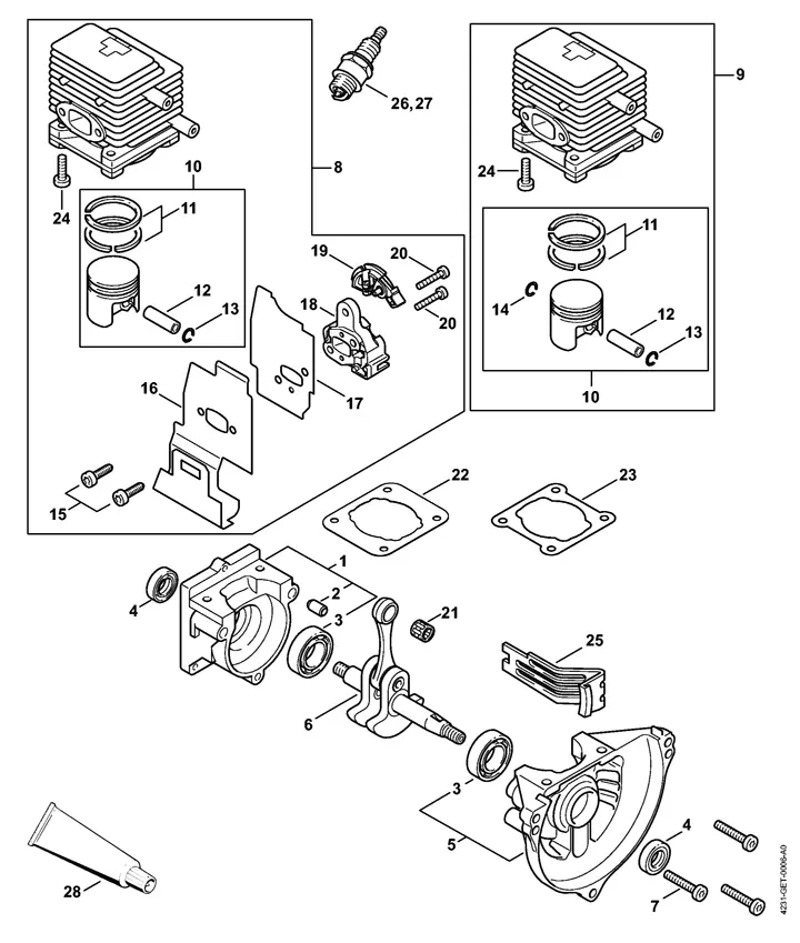 stihl hl75k parts diagram