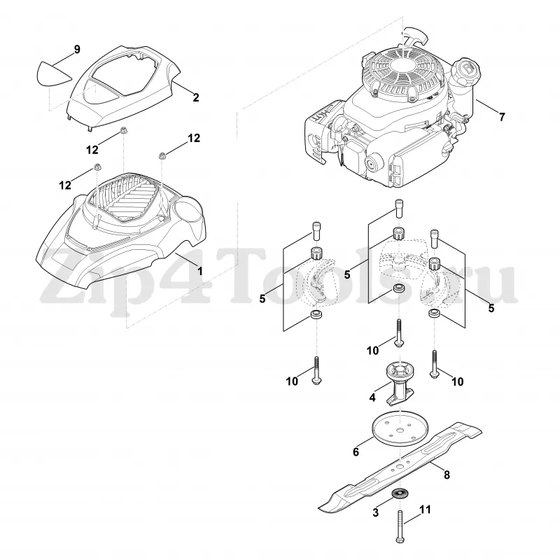 stihl lawn mower parts diagram