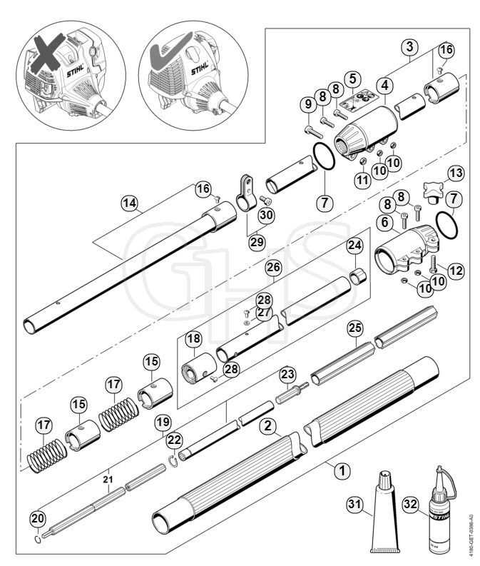 stihl pole saw parts diagram