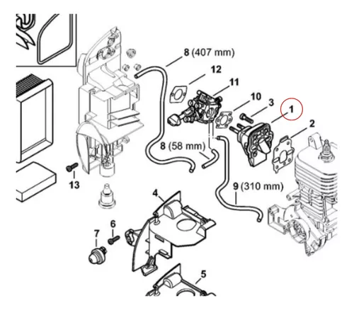 stihl sr 450 parts diagram