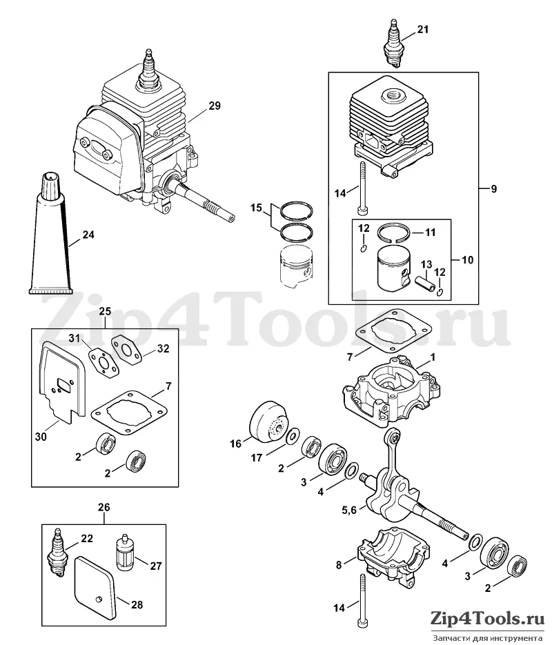 stihl sr 450 parts diagram