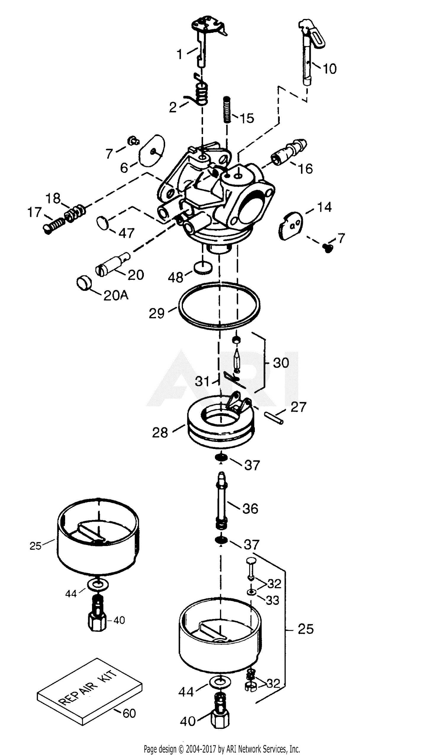 tecumseh carburetor parts diagram