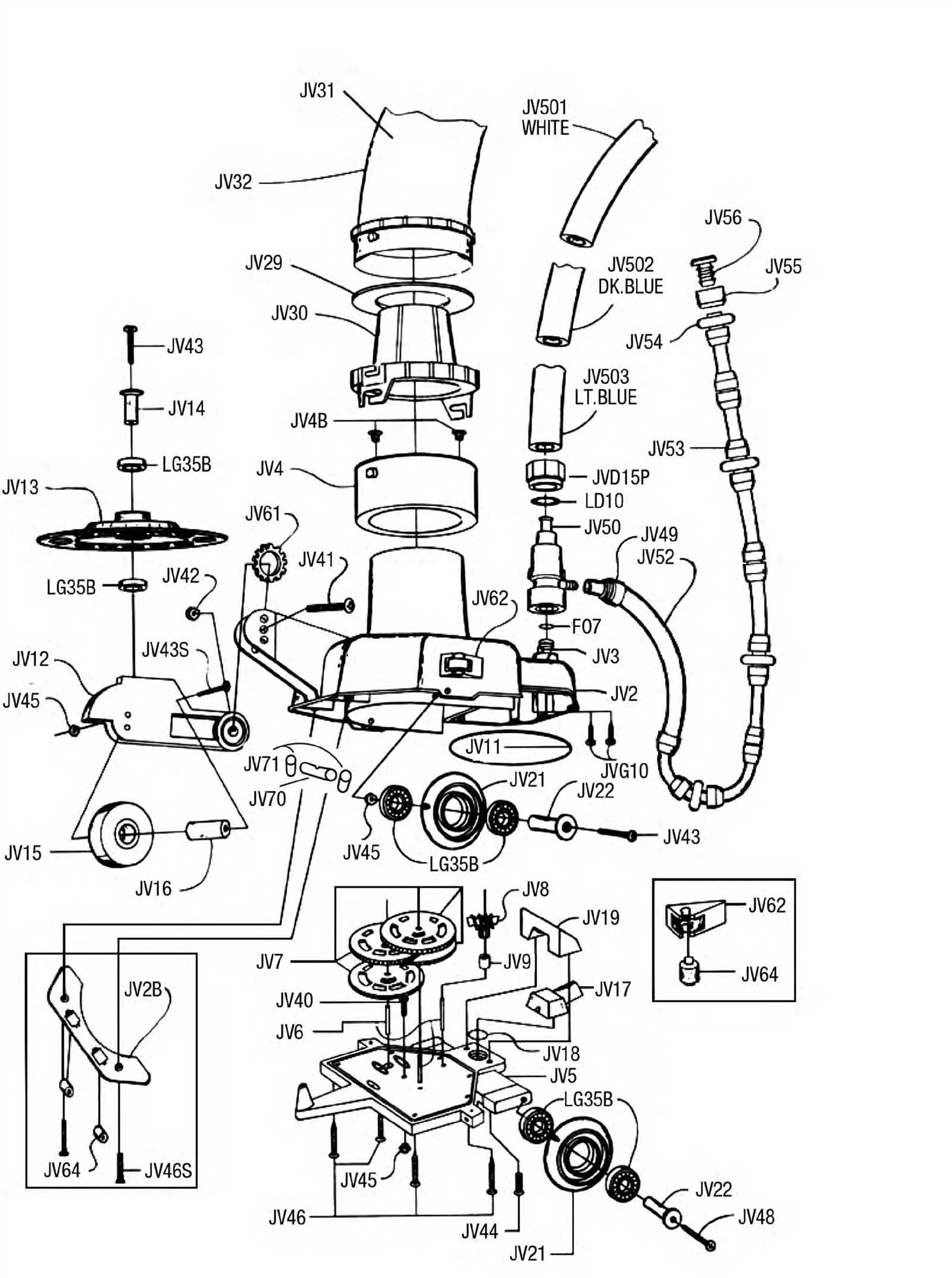 the pool cleaner parts diagram