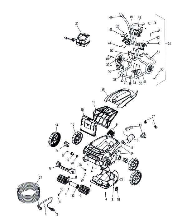 the pool cleaner parts diagram