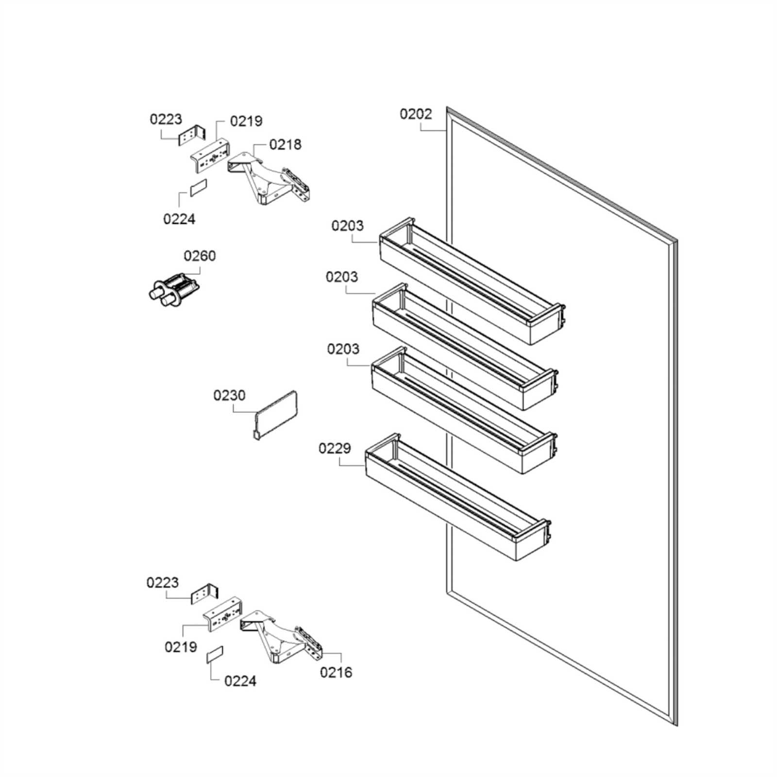 thermador refrigerator parts diagram