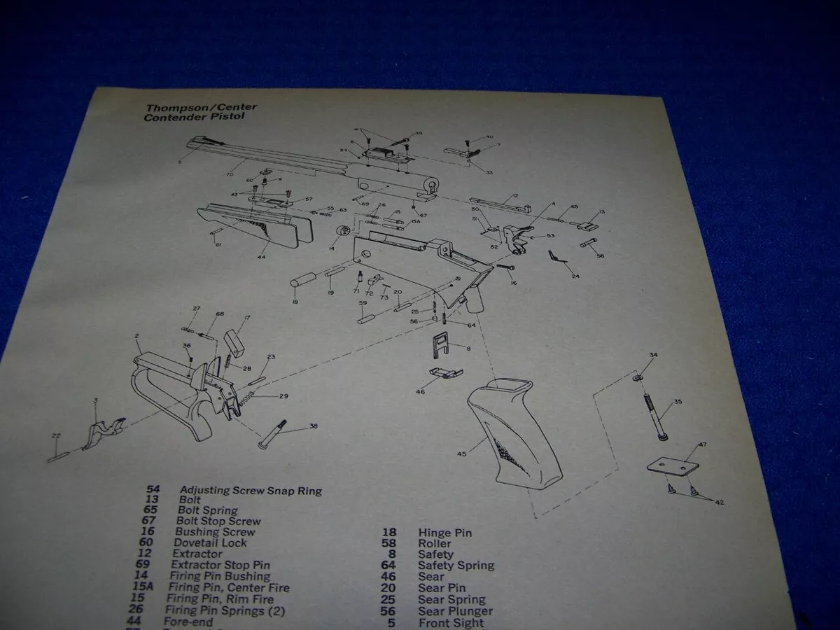 thompson contender parts diagram