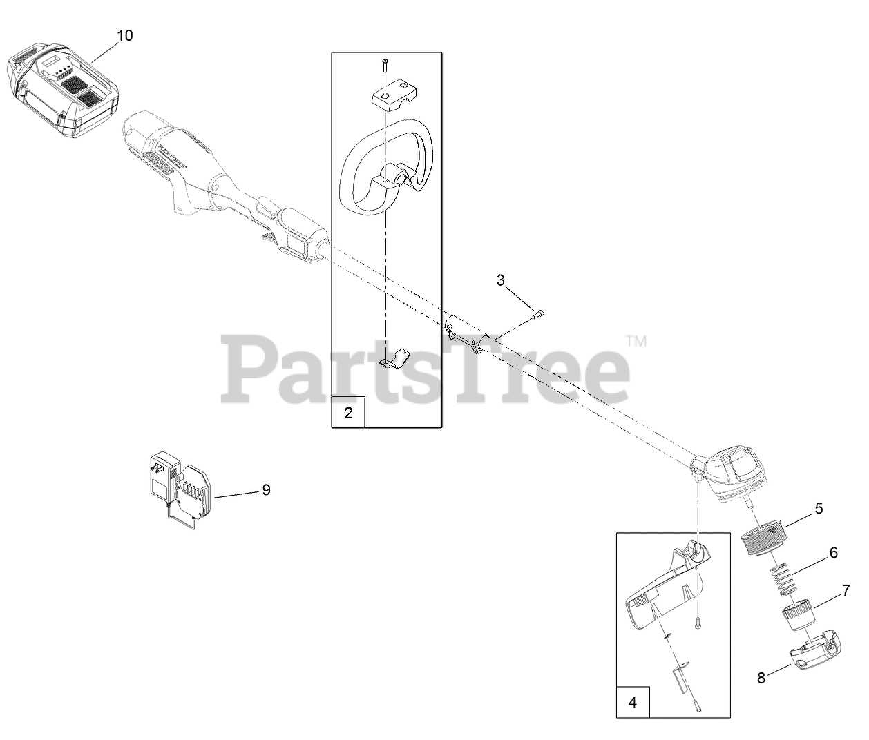 toro trimmer parts diagram