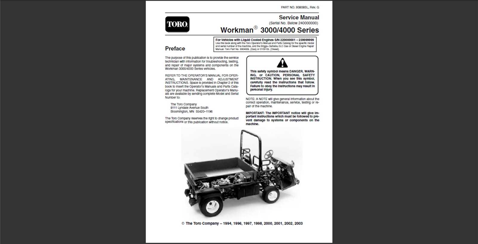 toro workman parts diagram