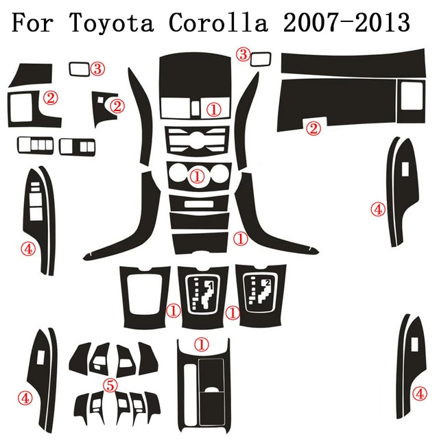 toyota corolla interior parts diagram