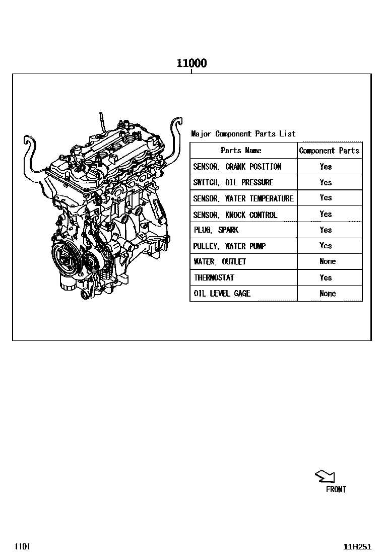 toyota engine parts diagram