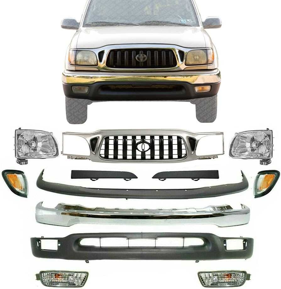 toyota tacoma front bumper parts diagram