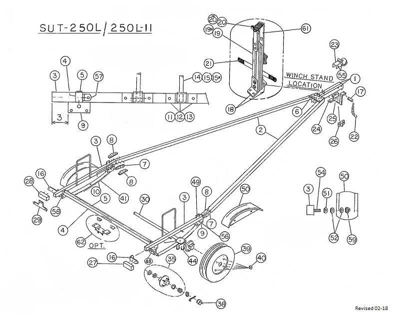 tracker boat trailer parts diagram